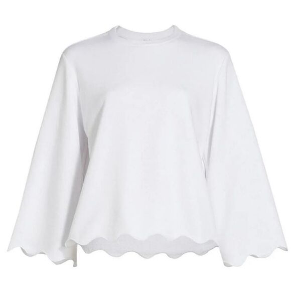 🔥NWT Splendid White "Nori" Scalloped Hem Top & Shorts Set Small - Picture 6 of 7